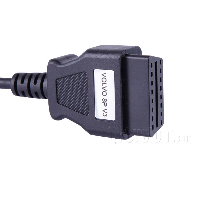 Volvo Interface 8P Male Connector to OBDII 16P J1962 Female cable