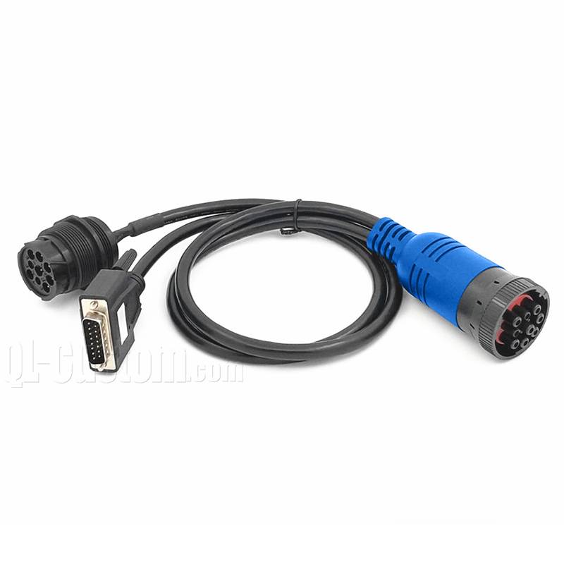 For truck J1939 9in Male to J1939 9pin Female split with  Molex 3.0 for data gathering