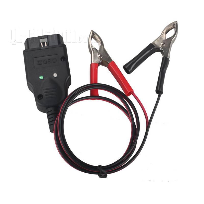 OBD installable Zip cord black and red wire to Battery clamp