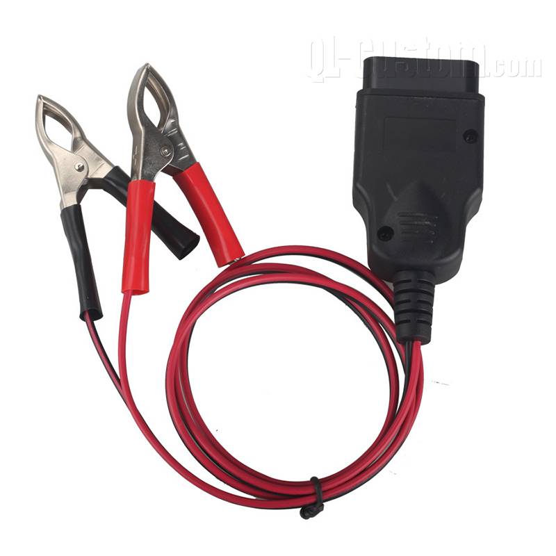 OBD installable Zip cord black and red wire to Battery clamp