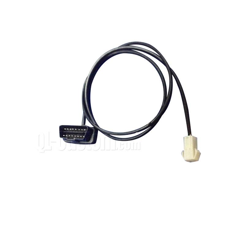 OBD male overmolded cable to JST 2Pin  connector cable orientation 90degree