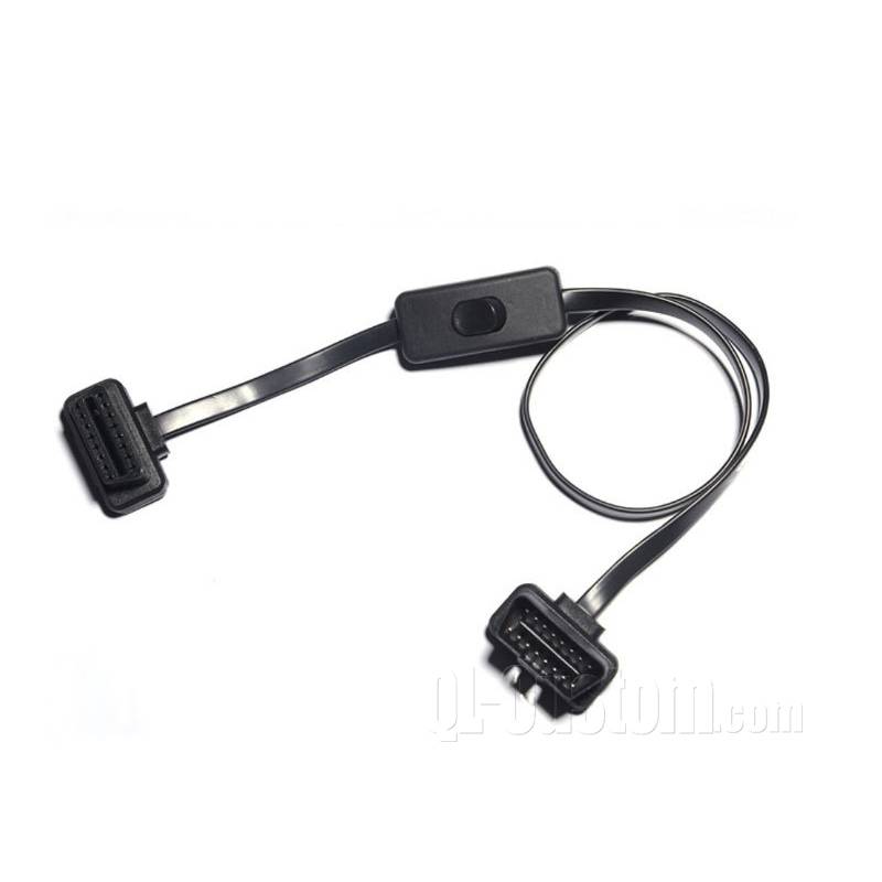 OBDII J1962 cable to female through a button control cable