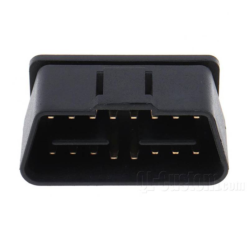 OBD II connector right angel golden pins