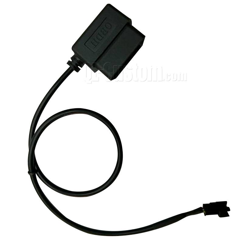 OBD male overmolded cable to JST 2Pin  wire to wire connector