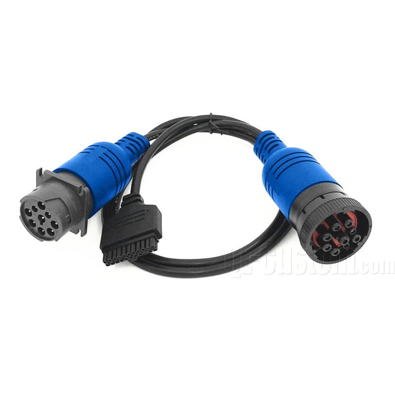 M12 connector with blue cable