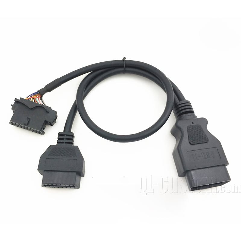 M12 connector with blue cable