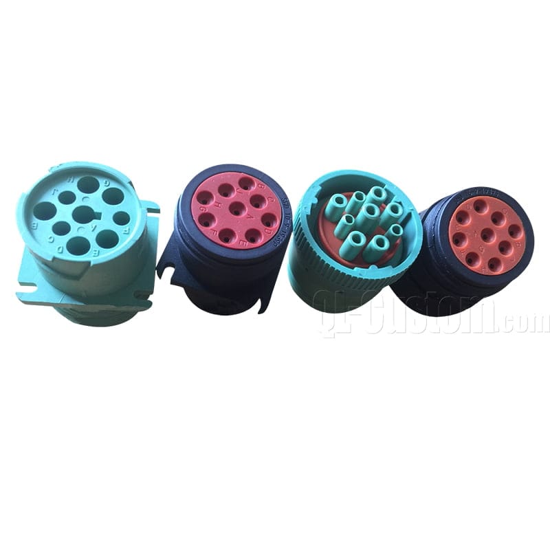 M12 connector with blue cable