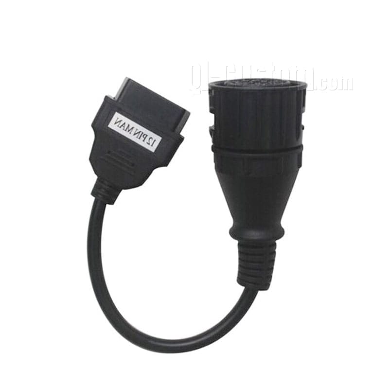 M12 connector with blue cable