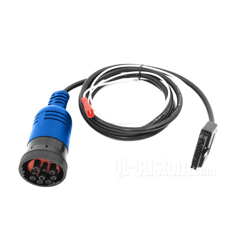 M12 connector with blue cable
