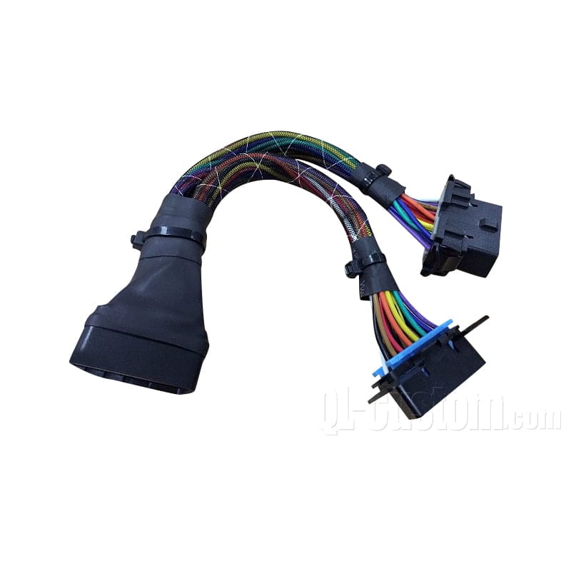 M12 connector with blue cable