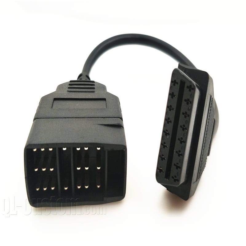 M12 connector with blue cable