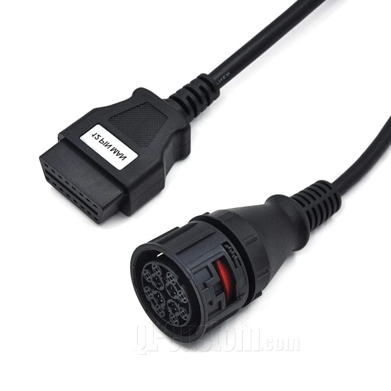 M12 connector with blue cable