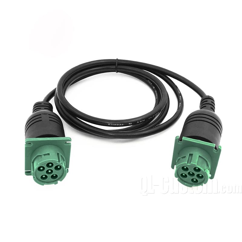 M12 connector with blue cable