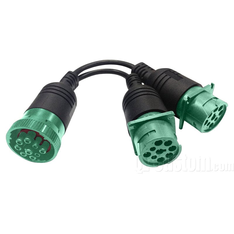 M12 connector with blue cable