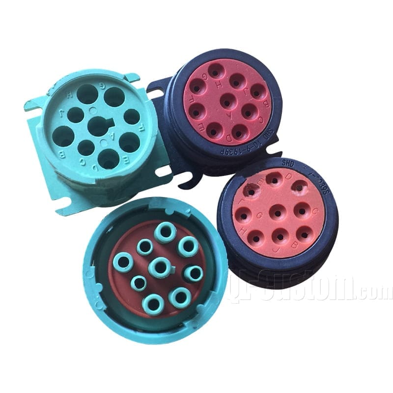M12 connector with blue cable