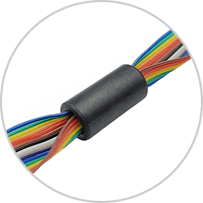 Magnet ring on ribbon cable