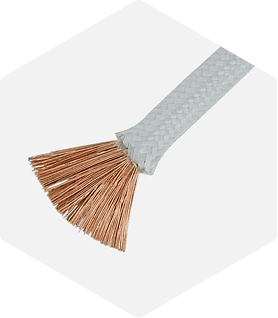 Fiber glass braided wire