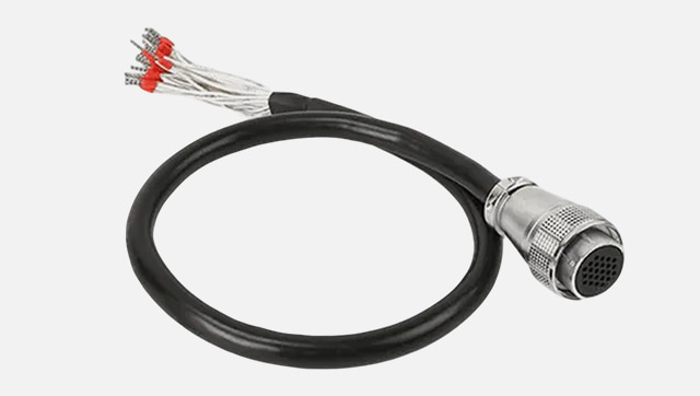 Heavy-duty circular ITT Cannon connector harness