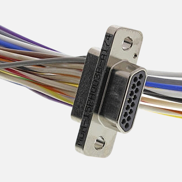 D-sub signal and data connector harness