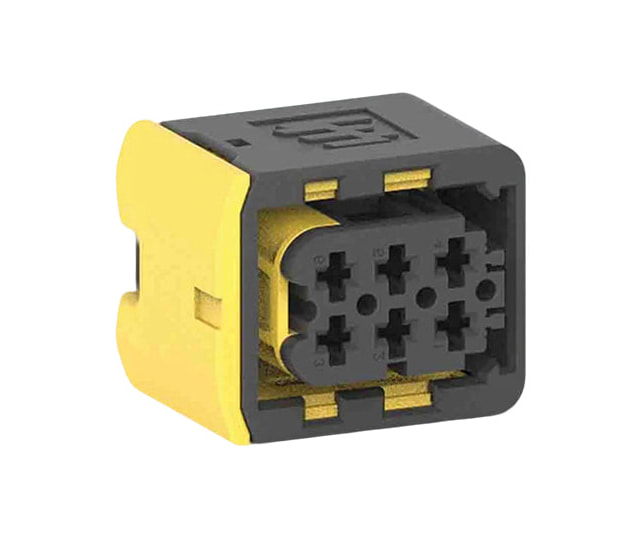 TE 1-1418437-1 connector, plug housing with yellow lock