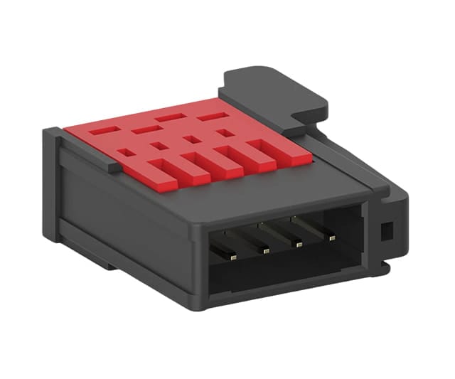 TE 1-1473562-4 connector, plug housing with red lock