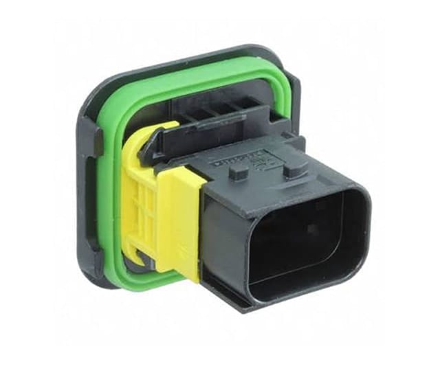 TE 1-1564416-1 connector, sealed receptacle, green seal