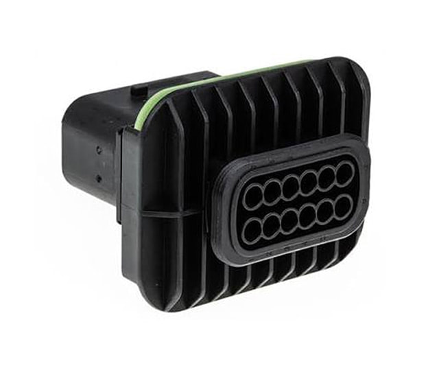 TE 1-1564520-1 connector, multi-pin sealed housing, black