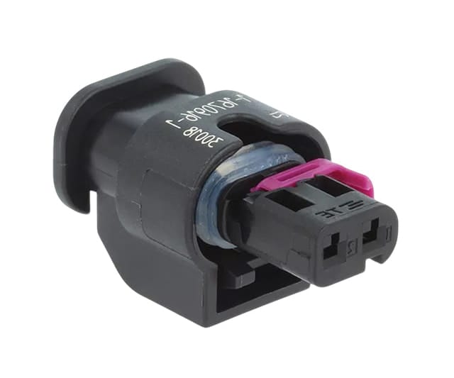 TE 1-1670916-1 connector, 2-way plug housing, black