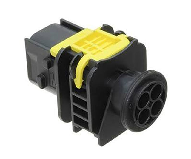 TE 1-1703818-1 connector, round sealed housing, yellow lock