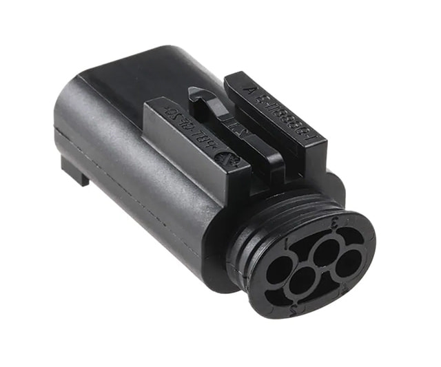 TE 1-967584-3 connector, plug housing, black