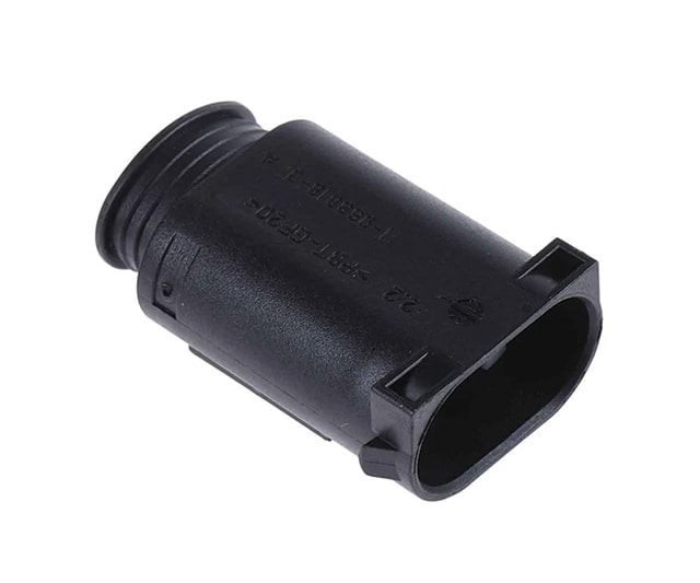 TE 1-967587-3 connector, oval sealed housing, black