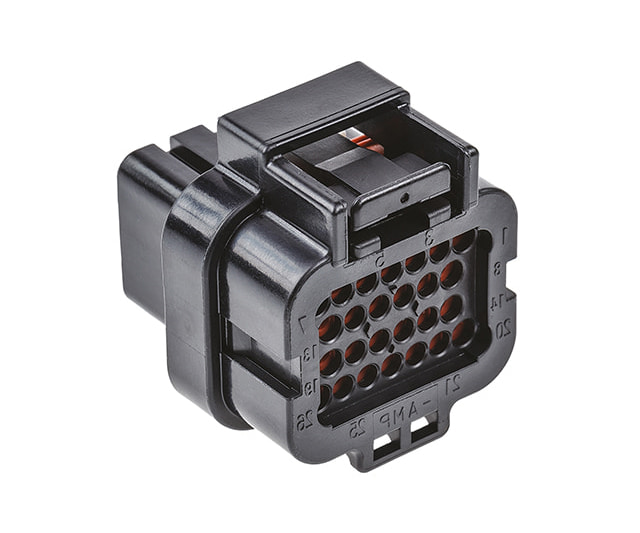 TE 1473416-1 connector, multi-pin plug housing, black