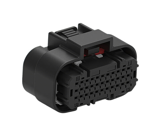 TE 1554461-2 connector, multi-pin plug housing, black