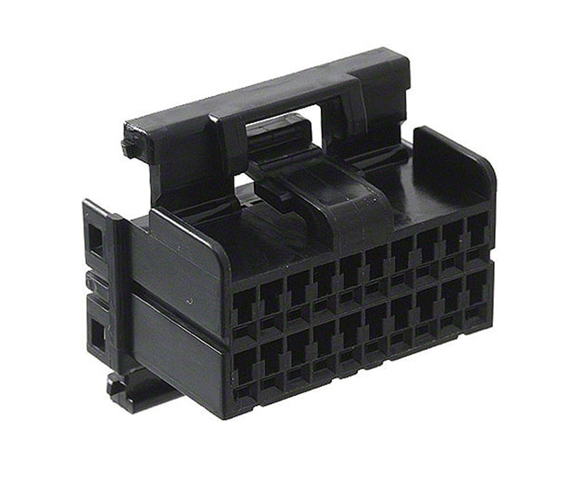 TE 174047-2 connector, multi-row plug housing, black