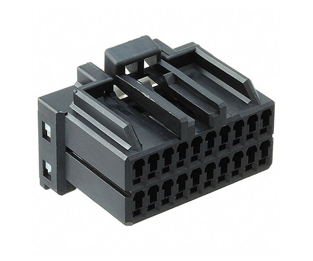 TE 175967-2 connector, multi-row plug housing, black