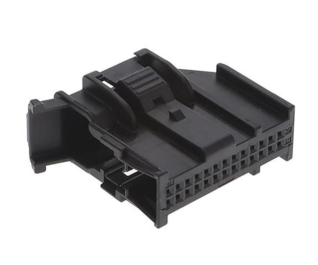TE 1924141-1 connector, multi-row header housing, black