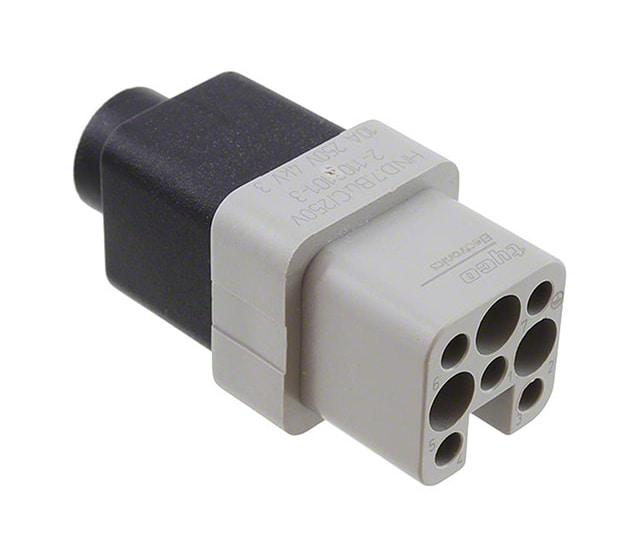 TE 2-1103101-3 connector, power plug housing, gray