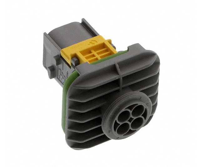 TE 2-1703808-1 connector, round sealed housing, yellow lock