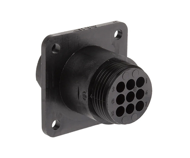 TE 206705-1 connector, circular receptacle, flange mount