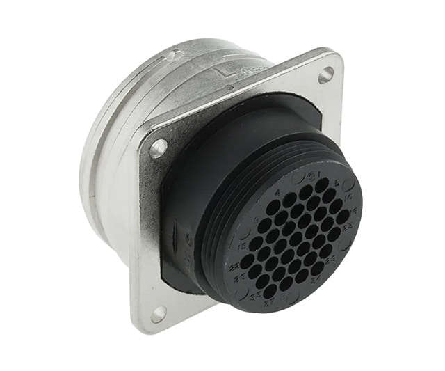 TE 208471-1 connector, circular connector, flange mount