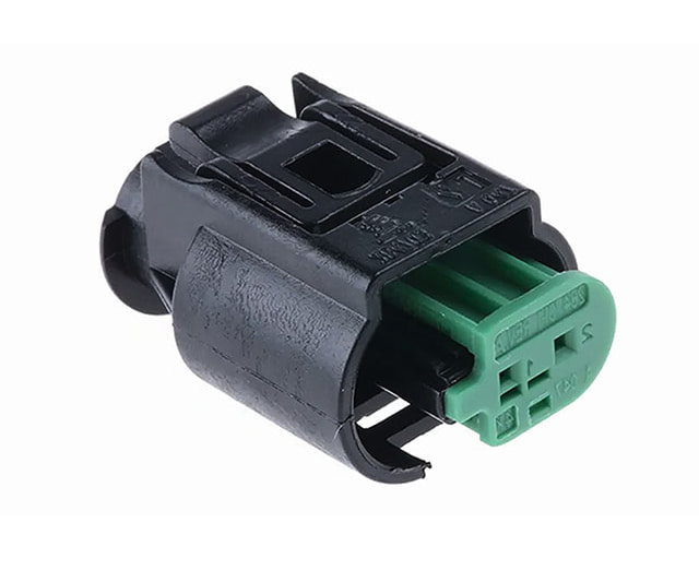 TE 284703-1 connector, plug housing with green insert
