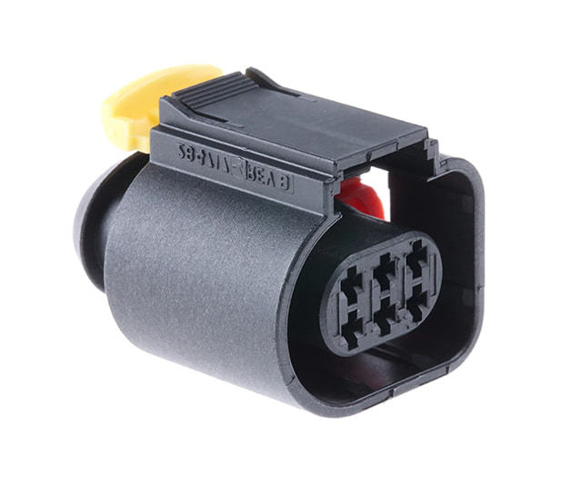 TE 284716-4 connector, plug housing, gray