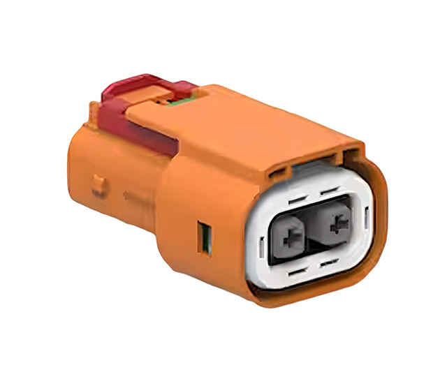 TE 4-2103177-6 connector, 2-way plug housing, orange