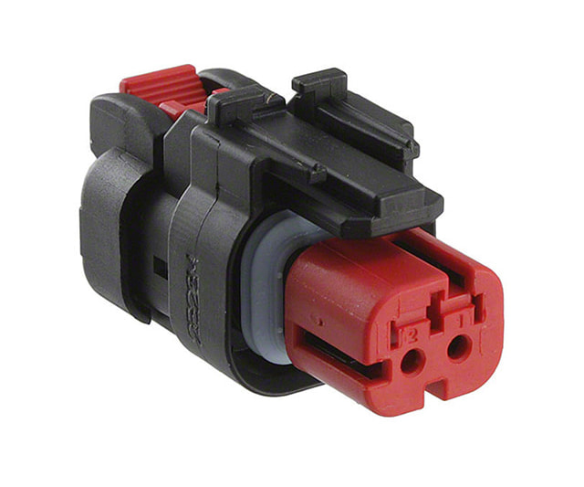 TE 776522-1 connector, sealed plug housing, red insert