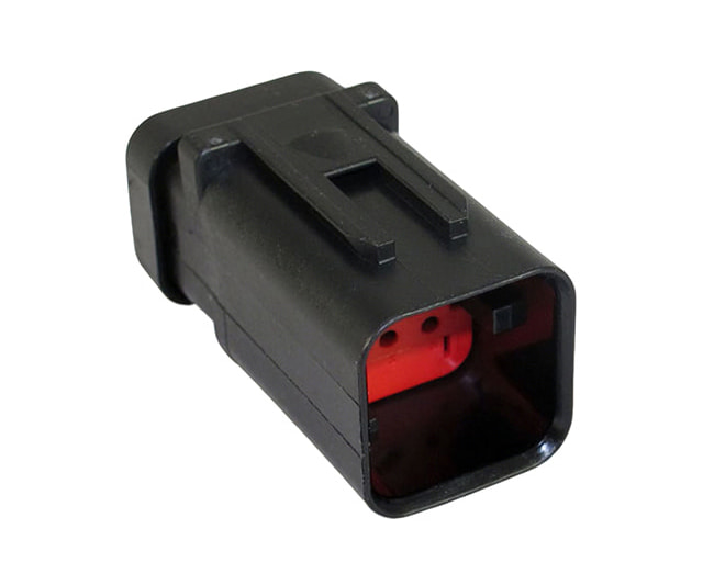 TE 776537-1 connector, sealed plug housing, red insert