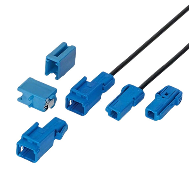 Blue TE high-speed data connectors and coaxial leads
