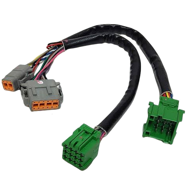 TE signal and power wire harness with multi-pin connectors