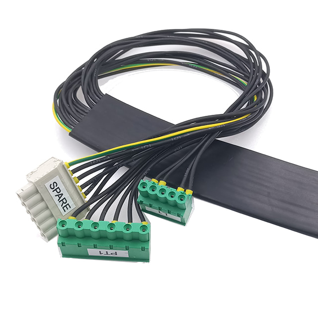 Wago pluggable custom harness with flat cable